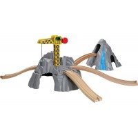 Munte mare dublu cu Macara si Tunel - Maxim 50977 Rail Road Mountains & Crane & Tunels
